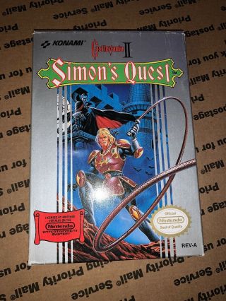 Castlevania Ii: Simons Quest Rev - A Complete Cib Nes Nintendo 1988