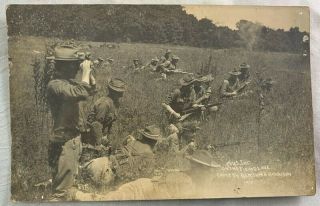 Antique Postcard Rppc Photo 1910 Fort Benjamin Harrison Marion County Indiana