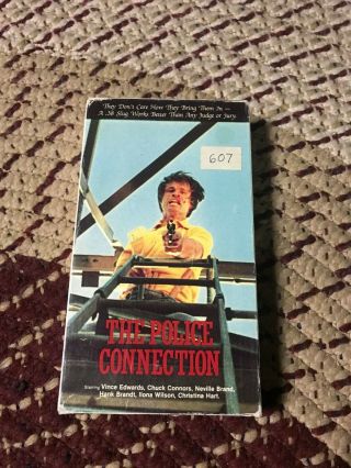 The Police Connection Vhs Oop Rare Big Box Slip