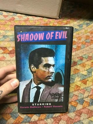 Shadow Of Evil Something Weird Video Vhs Oop Rare Big Box Slip