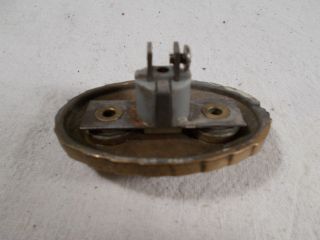 Vintage ART DECO Push Button Brass Door Bell Buzzer,  Great Patina 3