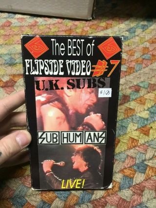 The Best Of Flip Side Video 7 Uk Subs Subhumans Live Vhs Oop Rare Big Box Slip