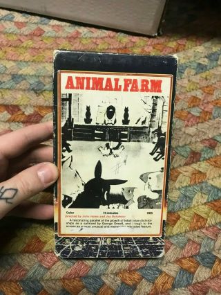 Animal Farm Hollywood Home Theater Video Vhs Oop Rare Big Box Slip