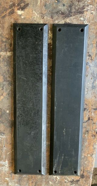 2 Large 16” Antique Cast Iron Door Push Plates Industrial Hardware Arts,  Crafts