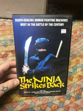 The Ninja Strikes Back All American Vhs Oop Rare Big Box Slip