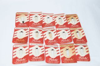 Fetchi Vintage Fishing Lures Set 15 Bl Wh Grubs 528 Cards 1950 - 60 