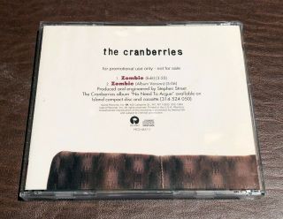 The Cranberries Zombie Promotional Only CD FIRST RELEASE TO AMERICA RARE 2
