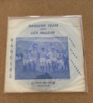 Lex Mclean & Rangers Fc Team 45rpm Every Other Saturday - Rare Picture Sleeve