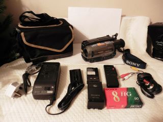 Sony Handycam Ccd - Tr506e Pal Video8 8mm Analog Video Camera Camcorder Rare Japan