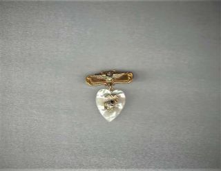 Rare Ww2 Usmc Pilot Wing Suspension & Marine Corps Pearl Heart Sweetheart Pin