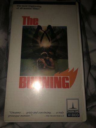 The Burning Vhs 1981 Rare Horror Tom Savini Shape