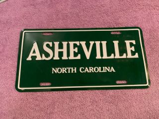 Rare Asheville Nc License Plate Tag North Carolina Asheville Green