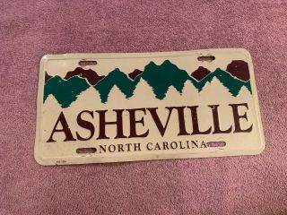 Rare Asheville Nc License Plate Tag North Carolina Asheville White Mountains