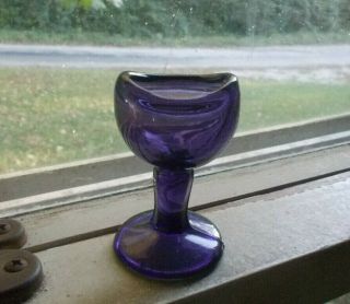 1917 Dated John Bull Amethyst Purple Glass Antique Eye Wash Cup