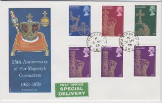Gb Stamps Rare First Day Cover 1978 Coronation Buckingham Palace Cds