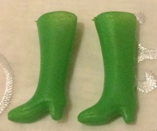 Vintage Mego Maddie Mod Barbie Clone Lime Green Boots High Hong Kong Shoes