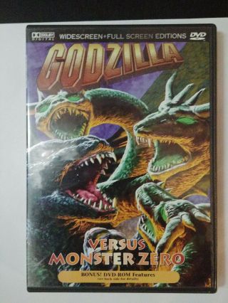 Godzilla Vs Monster Zero Dvd Widescreen & Full Screen W/ Insert Rare Oop Region1