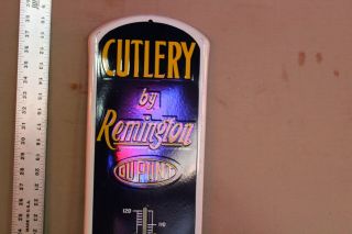 Rare 39 " Remington Dupont Cutlery Razor Porcelain Metal Thermometer Dealer Sign
