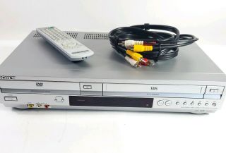 Rarely Sony Slv - D370p Vhs Dvd Player Recorder Combo W Remote Av Cables