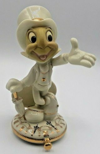 Lenox Disney Showcase Porcelain With 24k Gold Figurine - Jiminy Cricket Rare