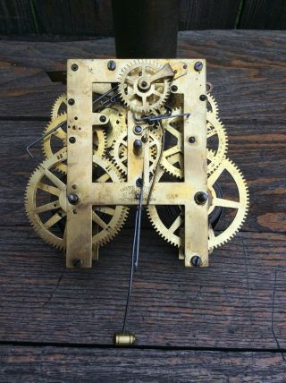 Antique Waterbury 8 Day Kitchen Shelf Clock Movement,  Parts / Repairs