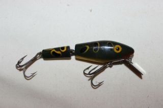 Vintage L&S BASS MASTER Model 15 Jointed Fishing Lure Frog Color 2