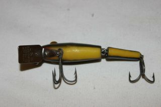 Vintage L&S BASS MASTER Model 15 Jointed Fishing Lure Frog Color 3