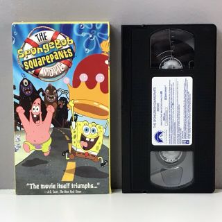 The Spongebob Squarepants Movie Vhs Video Tape Rare Nearly Nickelodeon Fast