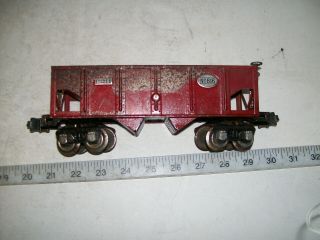 Vintage Rare Lionel 816 All Metal Red Hopper Car O Gauge For Restoration