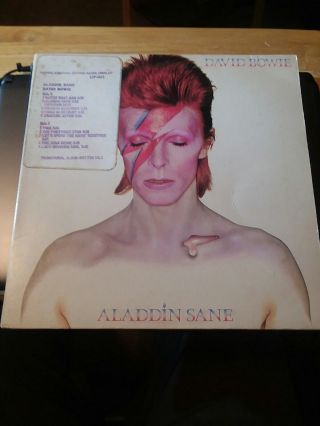 David Bowie Aladdin Sane Lp Rare Us Promo Time Sheet W/inner Sleeve & Insert