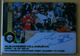2019 Elements Alejandro Villanueva Metal Autograph 32/35 Steelers Rare