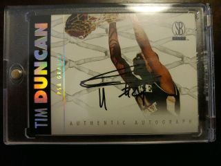 Tim Duncan 1997 Score Board Rookie Auto Autograph Rc Signed Rare Black Ink