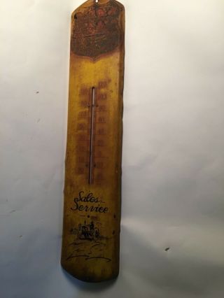 Antique Minneapolis Moline Advertising Metal Thermometer Farm Tractor Sign