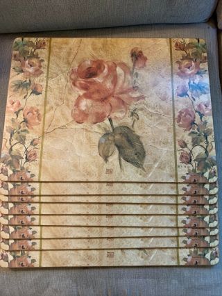 Pimpernel Art For The Table Antique Rose Linen Placemats Set Of 8,  Cork Back