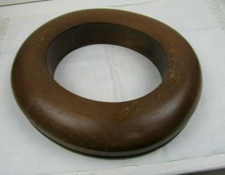 Antique Millinery Wood Hat Brim Block Mold Ring Form Hatmaker 561 7 1/8 2 5/8 2