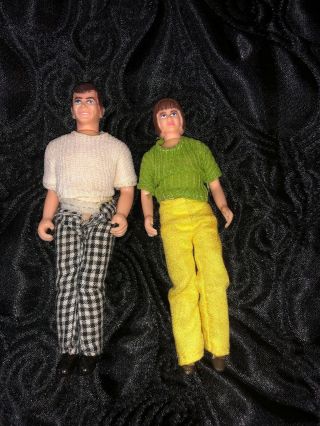 Vintage Rare Tonka 4.  5 " Mom&dad Dolls Jointed Action Figure Made In Hong Kong