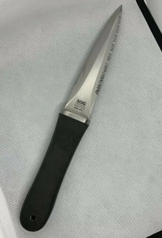 Sog Pentagon Fixed Blade Knife Seki Japan Rare Discontinued