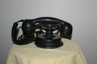 Antique S.  H.  Couch Telephone Desk Extension Set Black Bakelite Brass Intercom