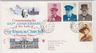 Gb Stamps Rare First Day Cover 1974 Churchill House Of Commons Cds
