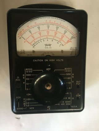 Vintage Triplett Model 630 Multimeter,  Meter Only,  No Cables With Case