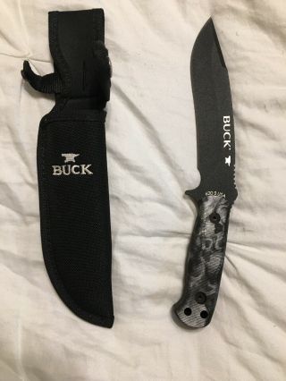 Buck 620 Reaper Fixed Blade Survival Knife Rare Skull G10 Handle,  Made In Usa