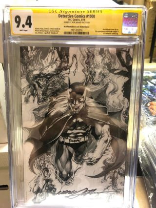 Detective Comics 1000 Cgc 9.  4 Ss Nm/mt Neal Adams B&w Sketch Cover Variant Rare