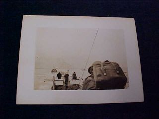 Rare Orig Ww2 Real Photo " D - Day " Before Landing - Instructions From Col.  D - Day