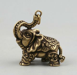 1.  6 " Collect Curio Chinese Bronze Animal Auspicious Elephant Small Statue Pendant