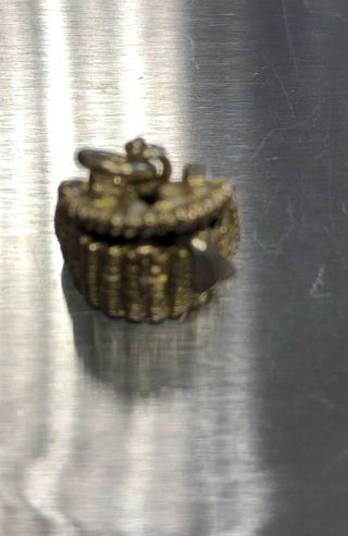 1950’s Rare Gold Charm 9ct Bracelet Necklace Vintage Fish Fisherman’s Basket 3