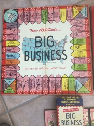 3 ANTIQUE Board Games,  Big Business,  Pirate And Traveler,  Multi play Gameboard 2