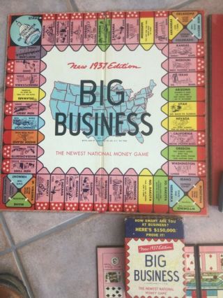 3 ANTIQUE Board Games,  Big Business,  Pirate And Traveler,  Multi play Gameboard 3