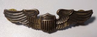 Rare Wwii Sterling Silver Named Fighter Pilot Wings