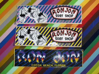Vtg 1980s Ron Jon Surf Street Sticker - Surf Shops Stickers And Postcards
