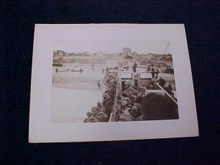 Rare Orig Ww2 Real Photo " D - Day " At Oustreham June 7th